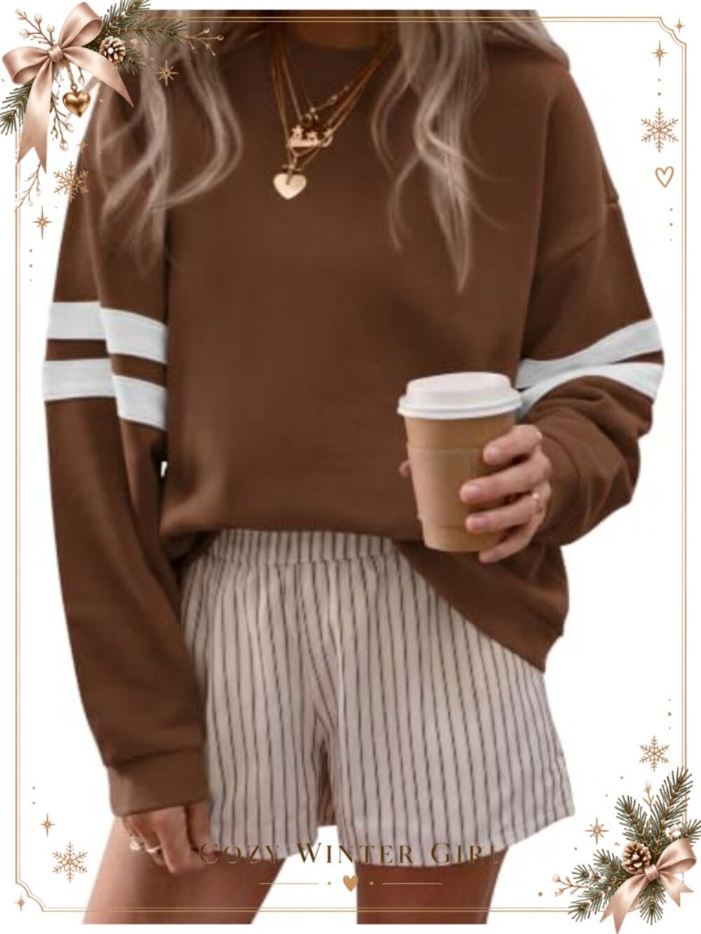 BTFBM Women's Long Sleeve Crewneck Sweatshirt Pullover